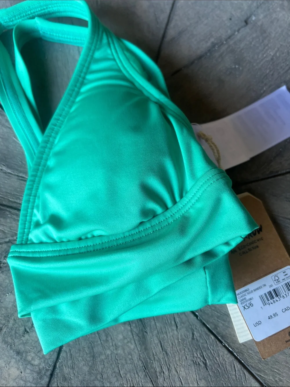 Billabong Teal Triangle Bralette XS/6. B46
